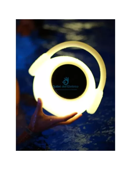 Mantra altavoz luminoso rgb con telec.porta.10w ip44 bluetooth